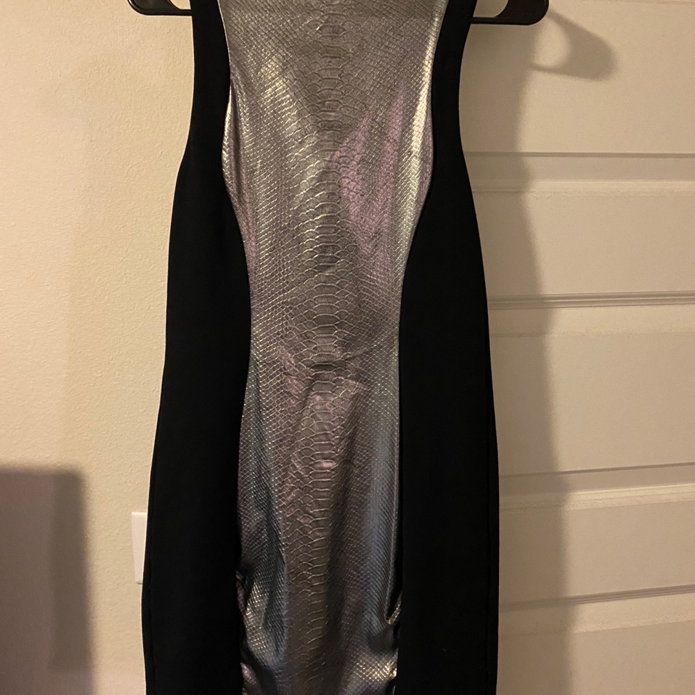 Silver/ black snake dress
